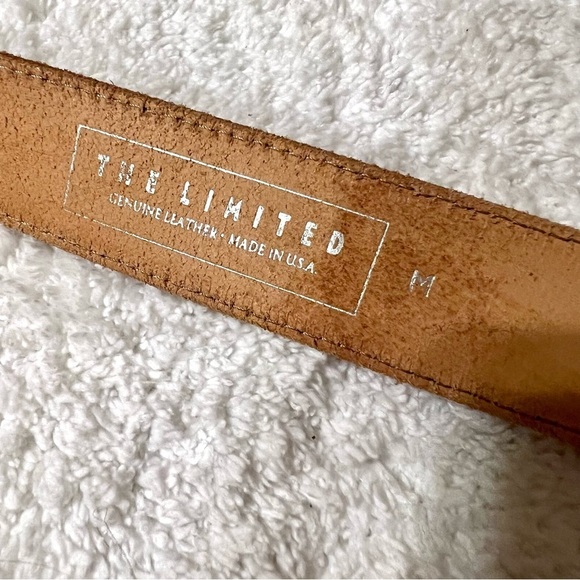 Vintage Rare THE LIMITED Jeans spelled out leather belt size M - Picture 11 of 11
